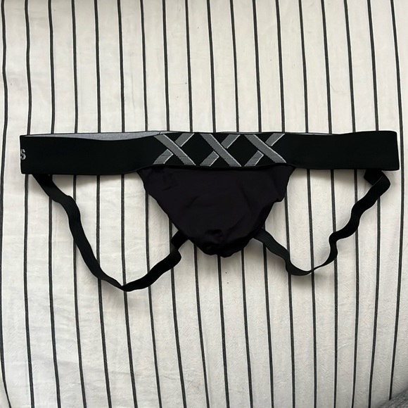 GYM Jockstrap Uomo Old School – Sospensorio Classico In Cotone, Morbido E Traspirante, Taglia XXX-Large, Colore Nero, Confezione Da 1 - 3